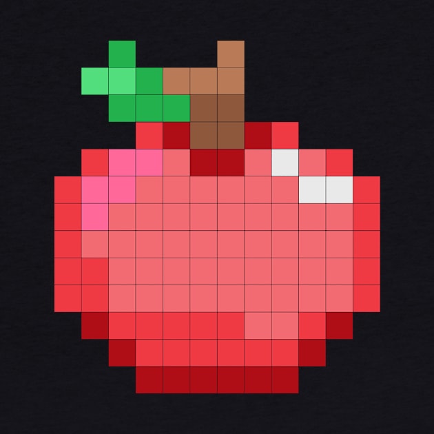 red pixel apples are good for you by prettyguardianstudio